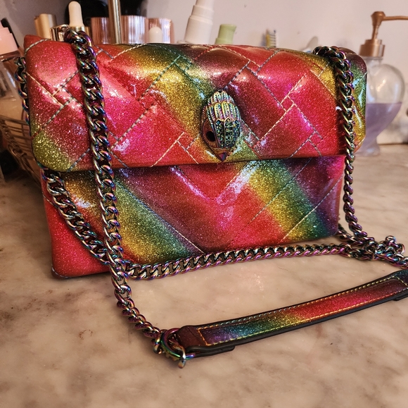 Kurt Geiger Rainbow Glitter Crossbody Bag - Picture 2 of 5